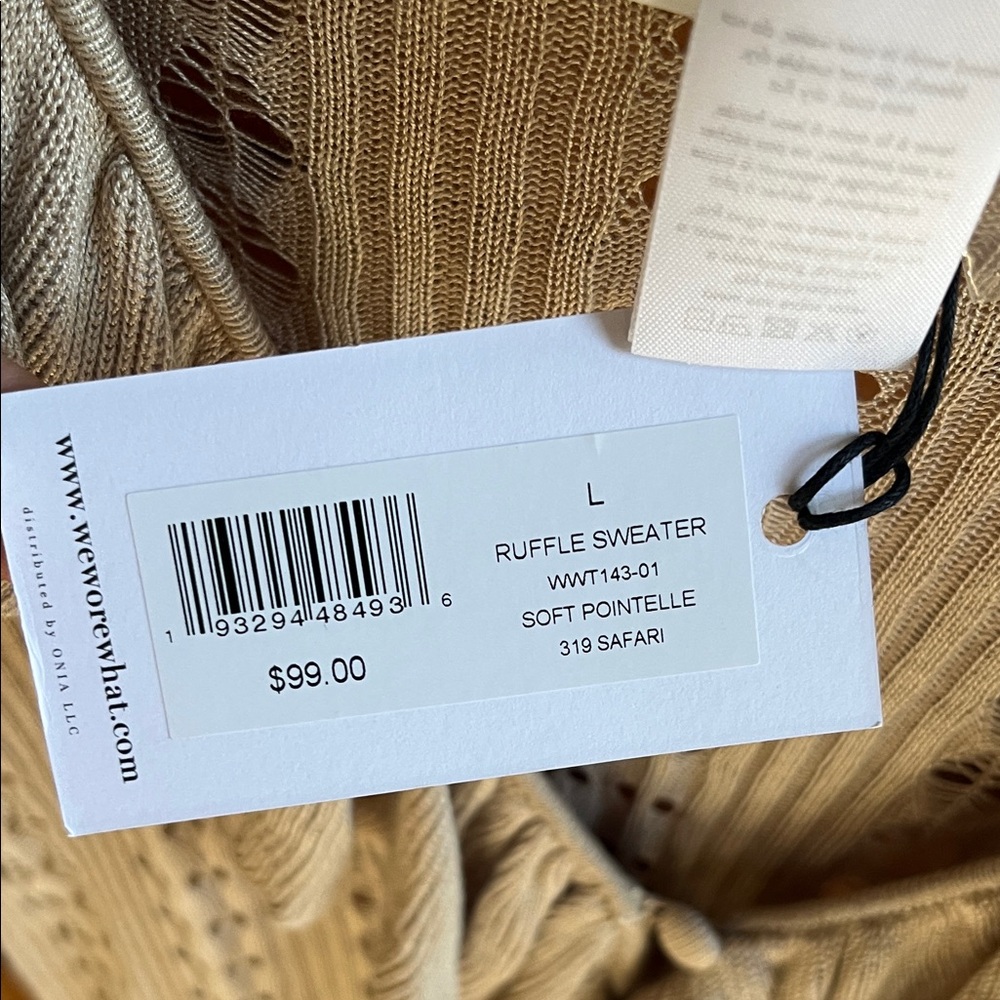 WeWoreWhat Cream Ruffled Cardigan - Picture 4 of 5